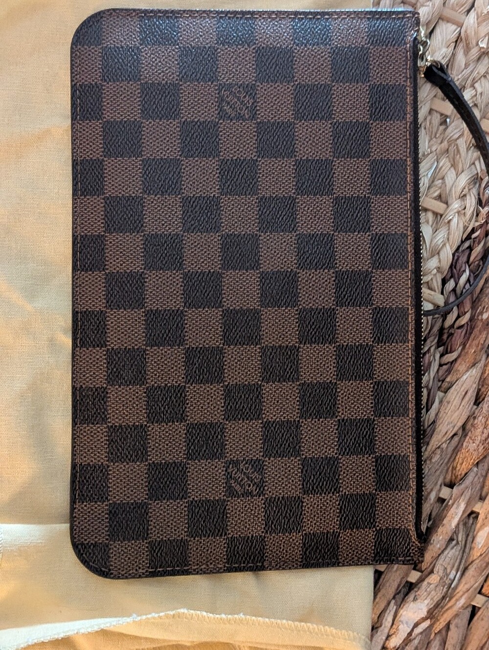 Authentic LV Bundle Neverfull PM Damier Ebene W Pouch - Picture 14 of 16